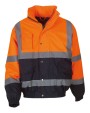 YOKO Hi-Vis Two Tone Bomber Jacket Jacken personalisierbar