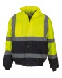 YOKO Hi-Vis Two Tone Bomber Jacket Jacken personalisierbar