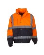 YOKO Hi-Vis Two Tone Bomber Jacket Jacken personalisierbar