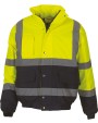 YOKO Hi-Vis Two Tone Bomber Jacket Jacken personalisierbar