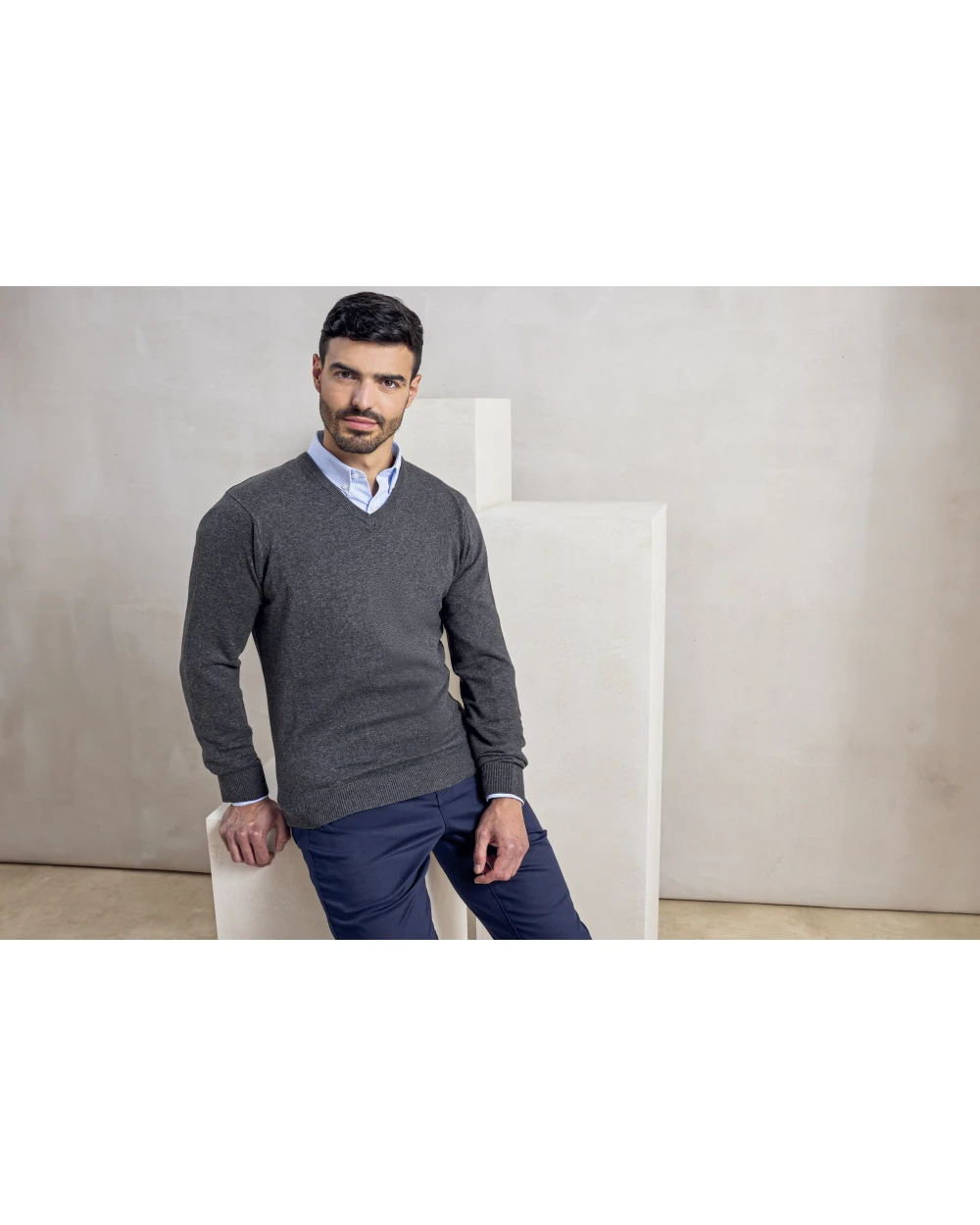 Sweat-shirts personnalisable PREMIER Mens V-Neck Knitted Sweater