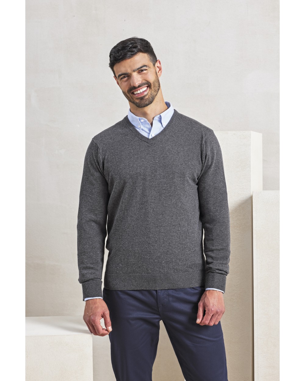 Sweaters & hoodies PREMIER Men`s V-Neck Knitted Sweater voor bedrukking &amp; borduring