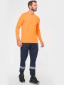 Pantalons à personnaliser WK. DESIGNED TO WORK Pantalon cargo unisexe avec bas élastiqué et bande réfléchissante 