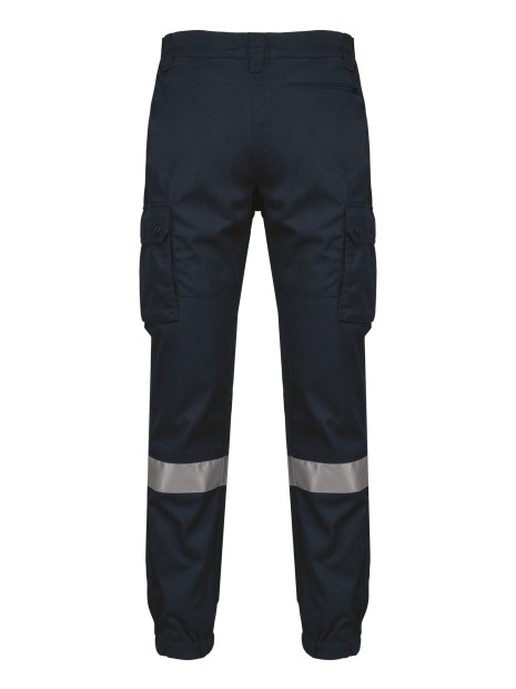 WK. DESIGNED TO WORK Pantalon cargo unisexe avec bas élastiqué et bande réfléchissante /api/colors/b68891a9-1d28-4f7a-8deb-775c45027afd personnalisable