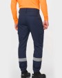 WK. DESIGNED TO WORK Unisex-Cargo-Hose mit elastischem Saum und reflektierendem Streifen Hosen personalisierbar