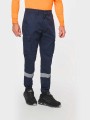 Pantalons à personnaliser WK. DESIGNED TO WORK Pantalon cargo unisexe avec bas élastiqué et bande réfléchissante 
