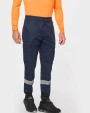 WK. DESIGNED TO WORK Unisex-Cargo-Hose mit elastischem Saum und reflektierendem Streifen Hosen personalisierbar