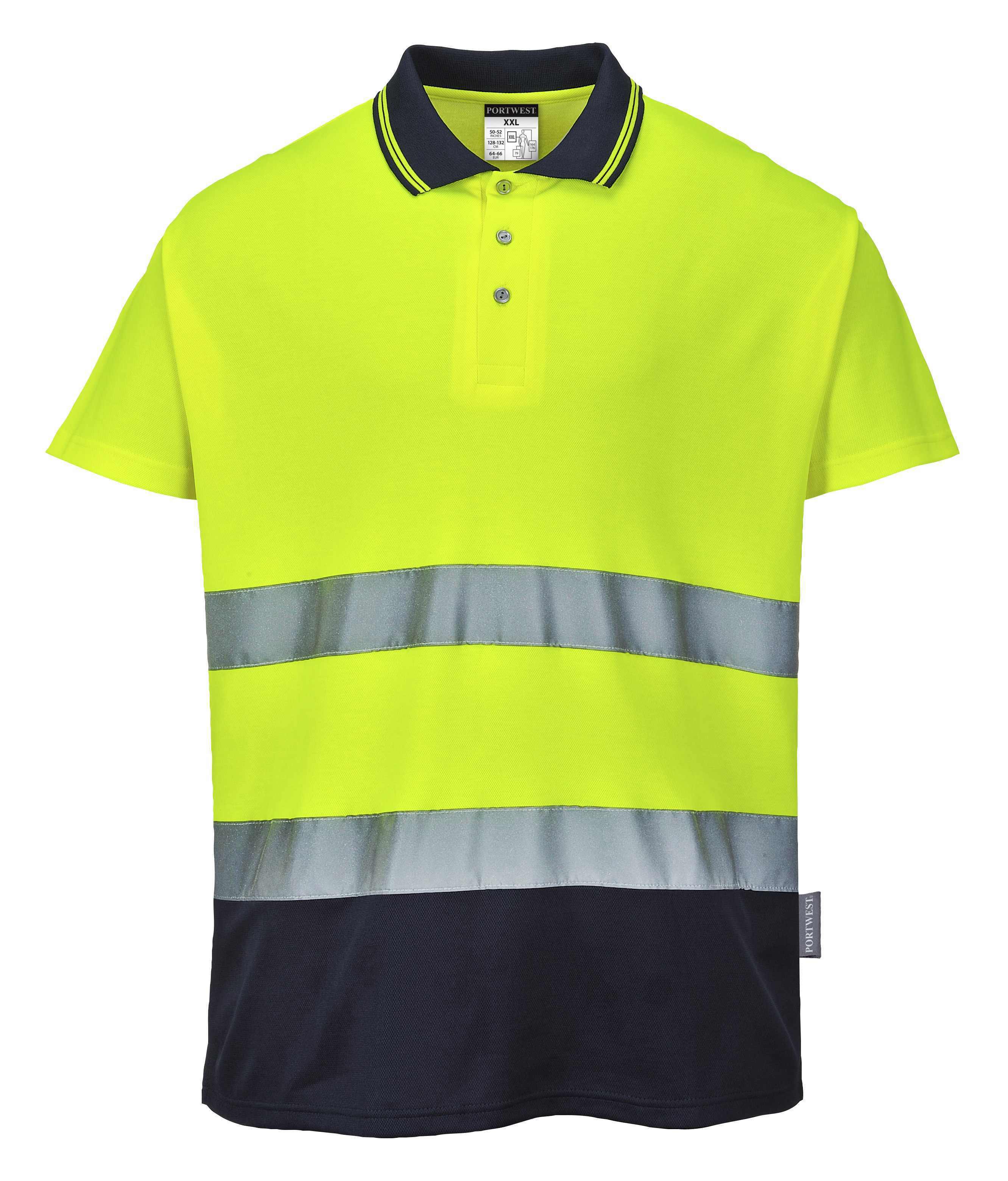 Polos personnalisable PORTWEST Polo bicolore en coton Comfort (S174)