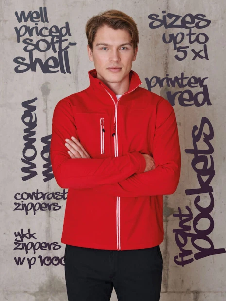 Softshells à personnaliser PRINTER Vert Veste Softshell Hommes 