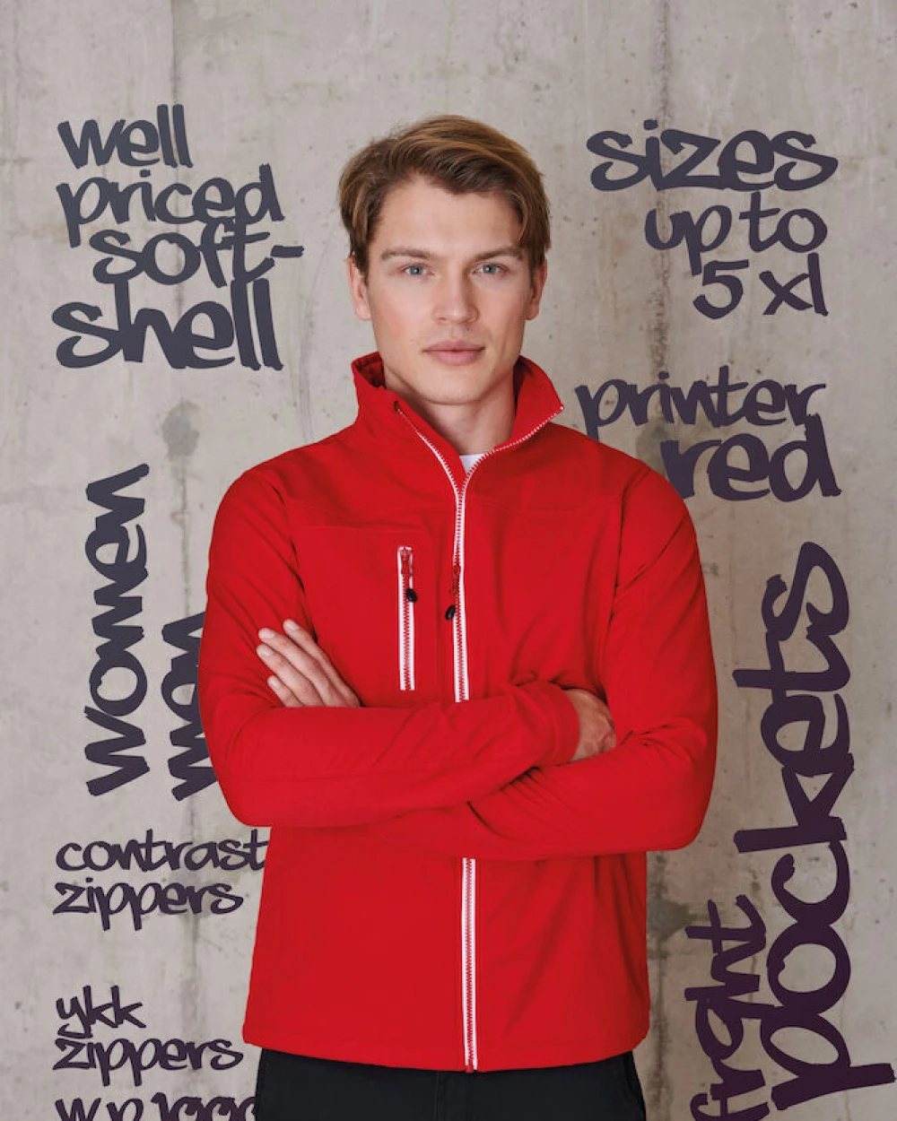 PRINTER Vert Softshell Jacke Herren Softshells personalisierbar
