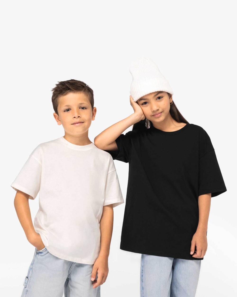 T-shirts NATIVE SPIRIT Ecologisch oversized kinder T-shirt voor bedrukking &amp; borduring