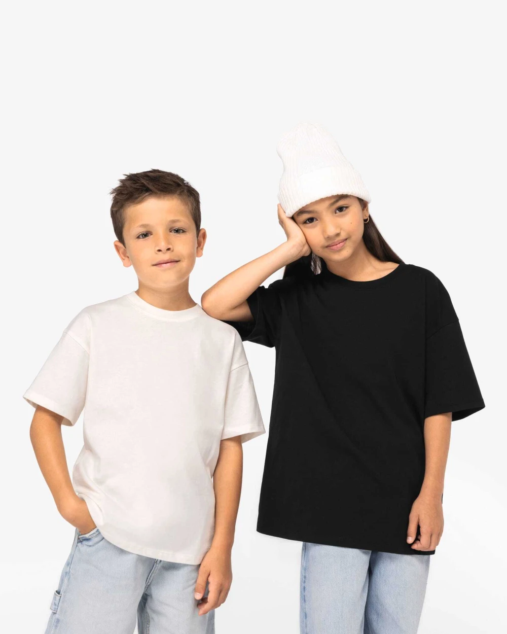 T-shirts NATIVE SPIRIT Ecologisch oversized kinder T-shirt voor bedrukking &amp; borduring