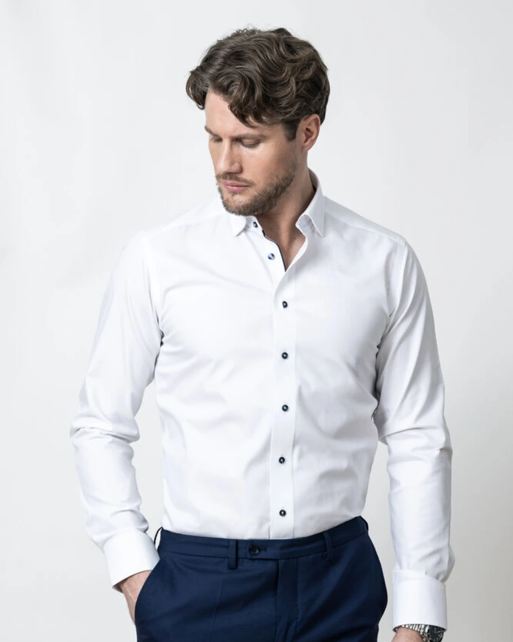 J. HARVEST & FROST YB56 Twill Regular Hemden personalisierbar
