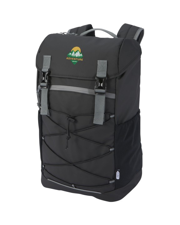 4DO Aqua 15,6" GRS recycelter wasserabweisender Laptop-Rucksack 23 L Taschen personalisierbar