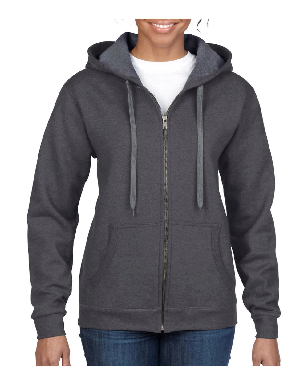 Sweaters & hoodies GILDAN Vintage Ladies' Full Zip Hooded Sweat voor bedrukking &amp; borduring