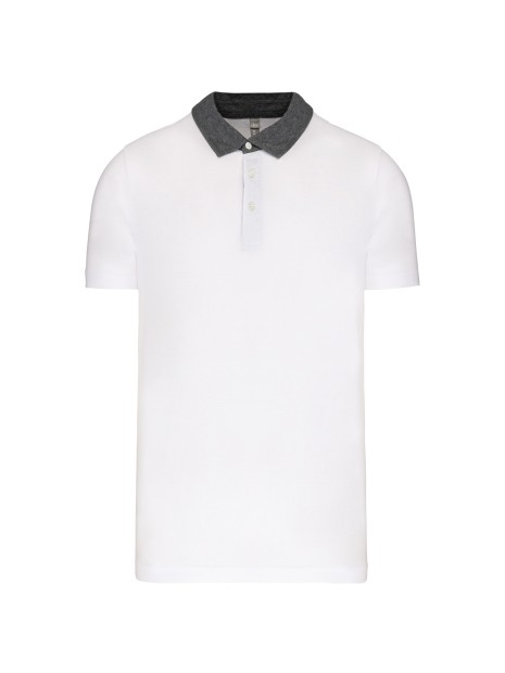 KARIBAN Polo jersey bicolore homme /api/colors/ec1c3fbe-c5a7-4b44-8dba-75168bf51e92 personnalisable
