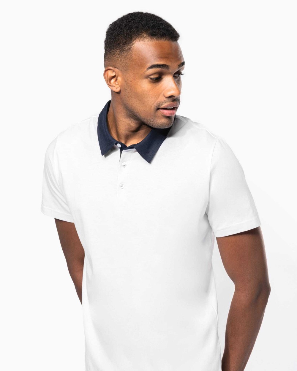 Polos personnalisable KARIBAN Polo jersey bicolore homme