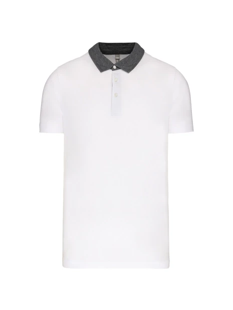 KARIBAN Polo jersey bicolore homme /api/colors/ec1c3fbe-c5a7-4b44-8dba-75168bf51e92 personnalisable