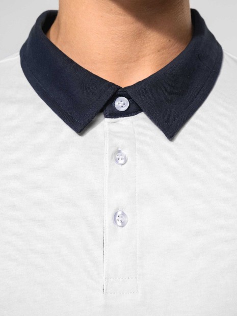 Polos à personnaliser KARIBAN Polo jersey bicolore homme 
