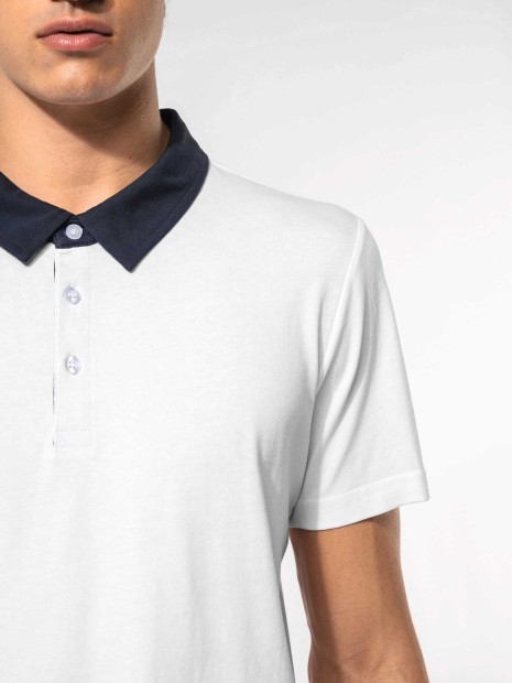 Polos à personnaliser KARIBAN Polo jersey bicolore homme 