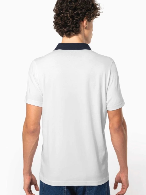Polos à personnaliser KARIBAN Polo jersey bicolore homme 