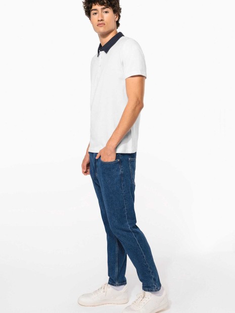 Polos à personnaliser KARIBAN Polo jersey bicolore homme 