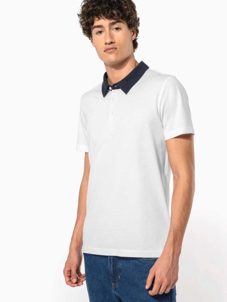 Polos à personnaliser KARIBAN Polo jersey bicolore homme 