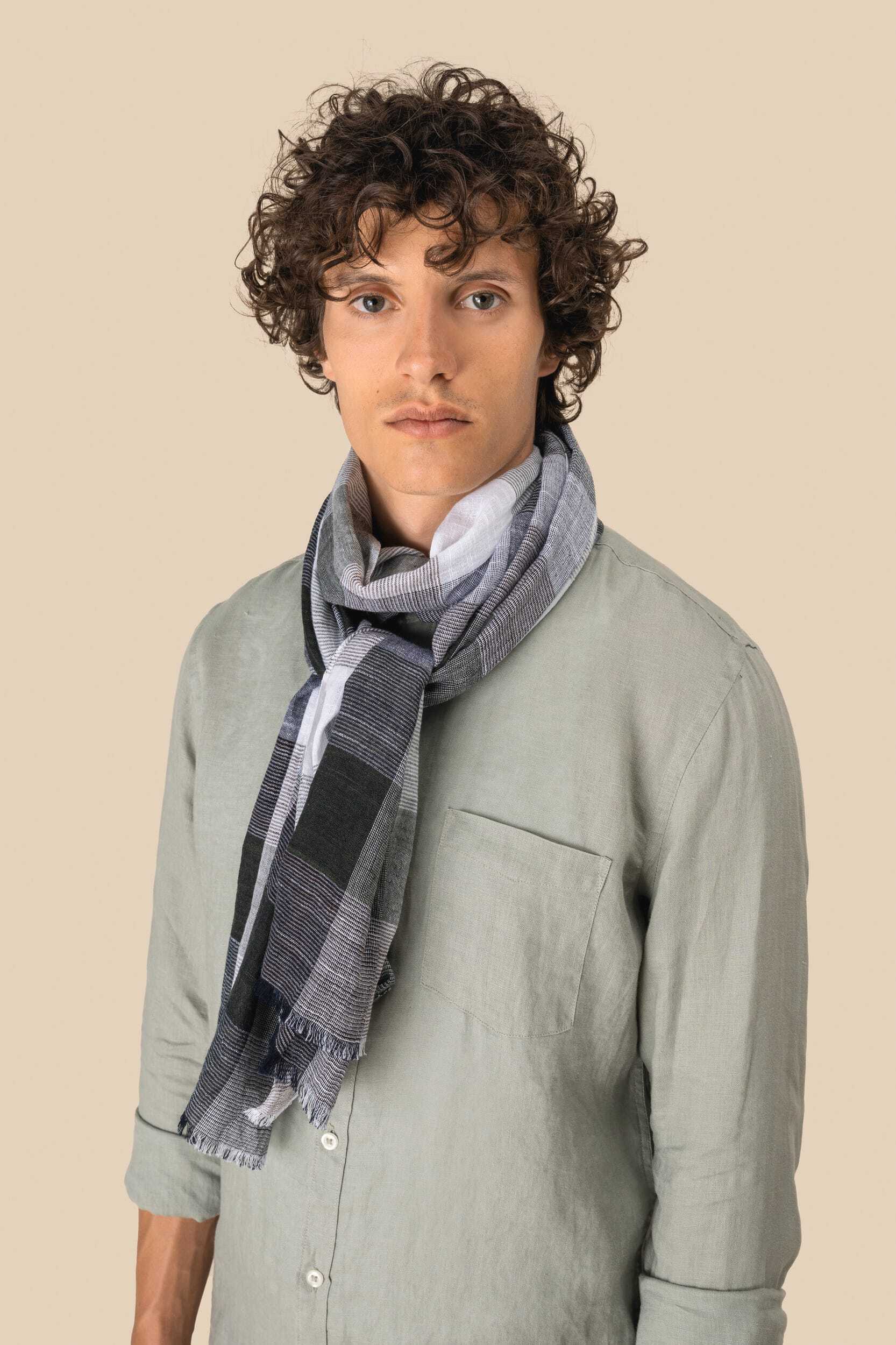 Écharpes personnalisable SPASSO Chèche à carreaux unisexe