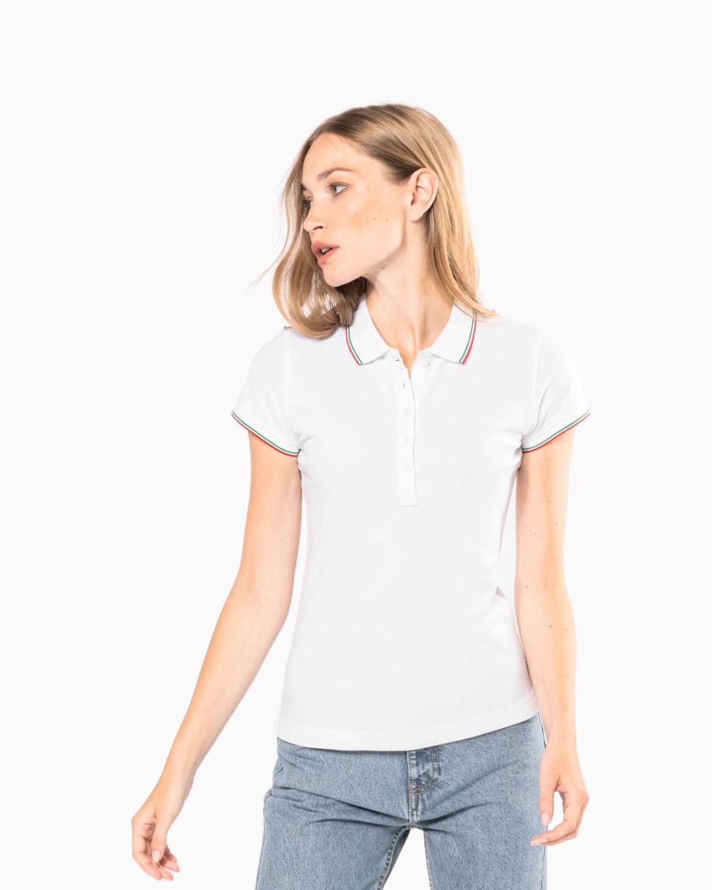 KARIBAN Damen Piqué Poloshirt Kurzarm Poloshirts personalisierbar