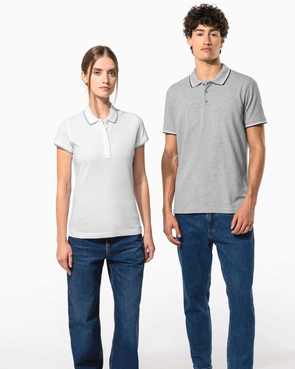 KARIBAN Damen Piqué Poloshirt Kurzarm Poloshirts personalisierbar