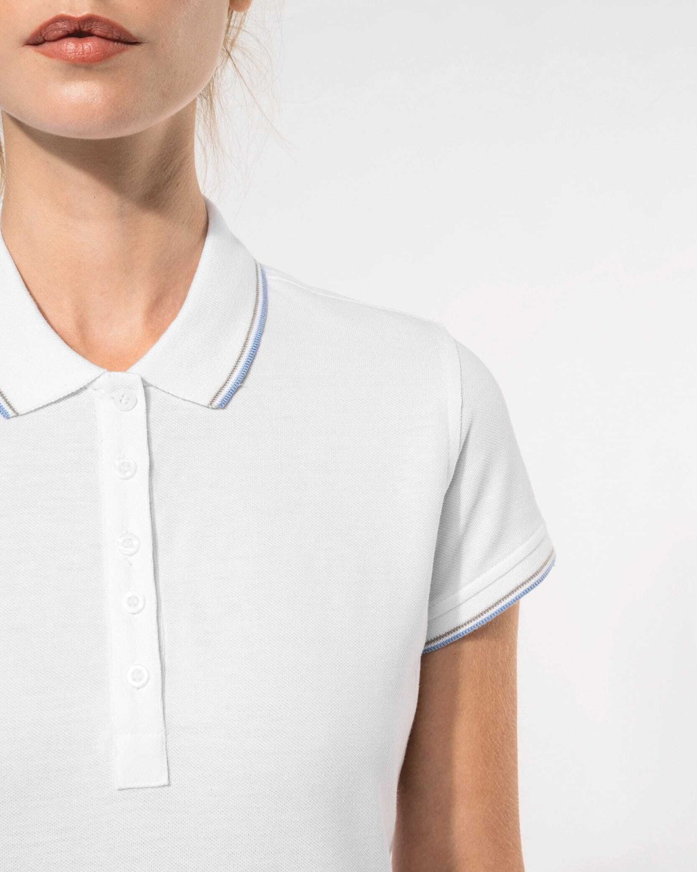 KARIBAN Damen Piqué Poloshirt Kurzarm Poloshirts personalisierbar