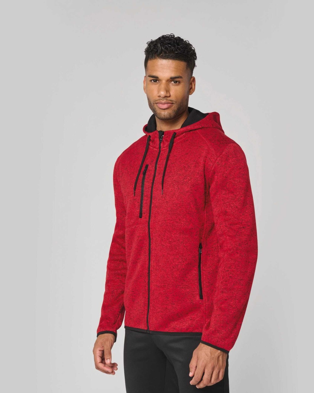 Vestes personnalisable PROACT Veste à capuche chinée homme