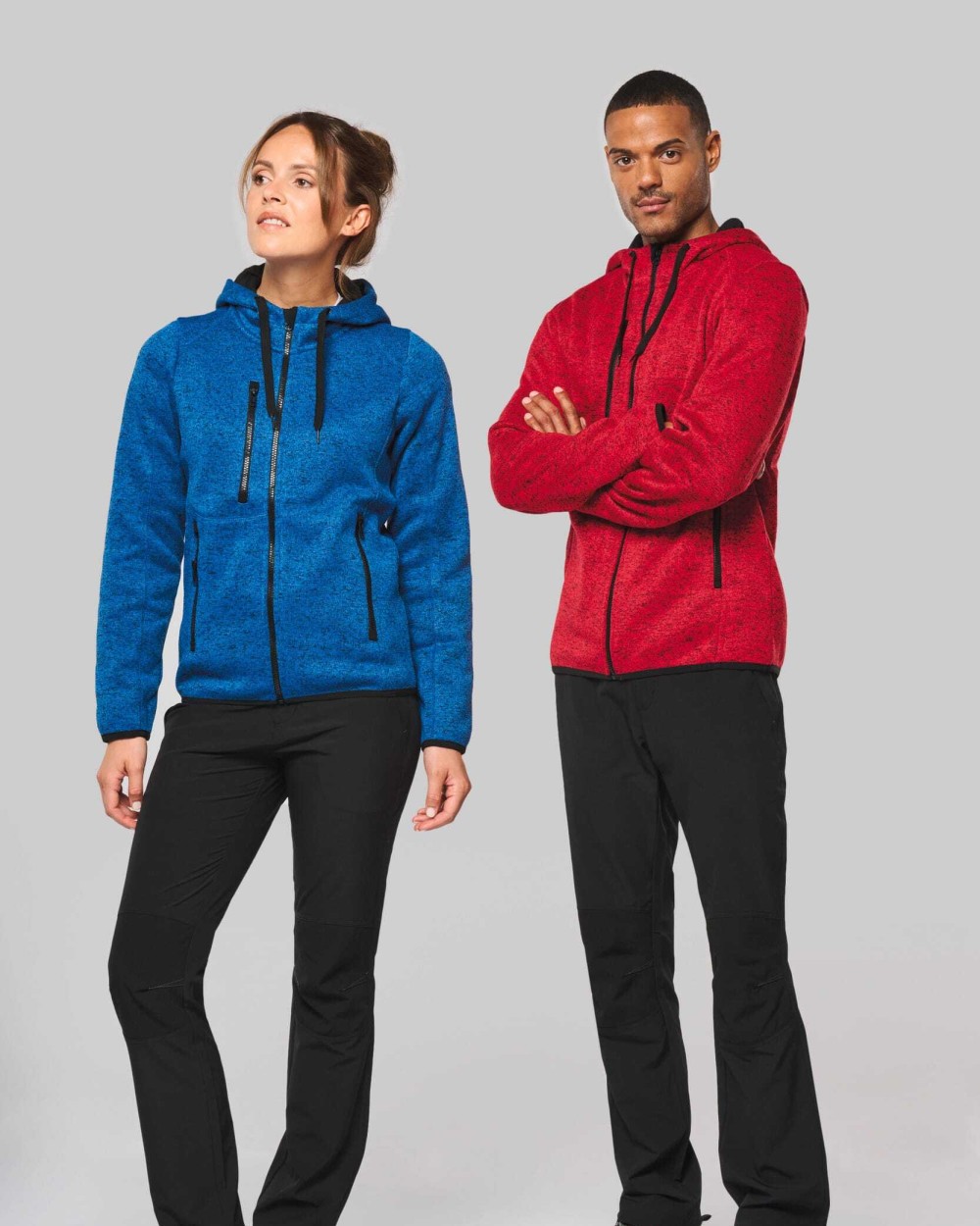 Vestes personnalisable PROACT Veste à capuche chinée homme