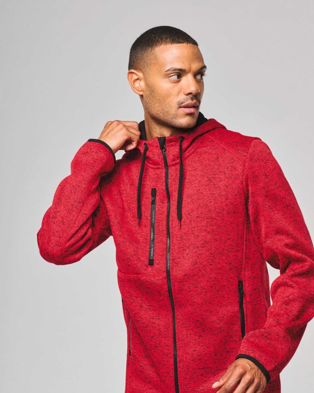 Vestes personnalisable PROACT Veste à capuche chinée homme