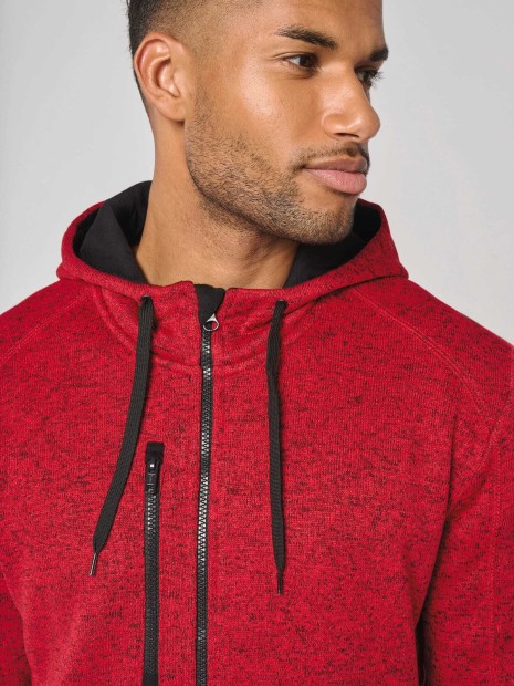 Vestes à personnaliser PROACT Veste à capuche chinée homme 