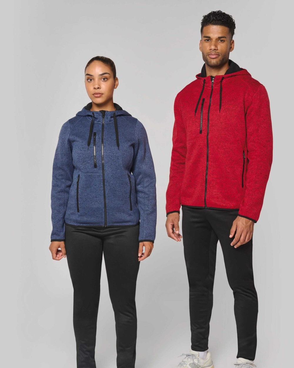 Vestes personnalisable PROACT Veste à capuche chinée homme