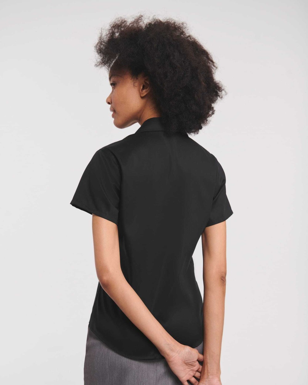RUSSELL Ladies' Short Sleeve Ultimate Non-Iron Shirt Hemden personalisierbar