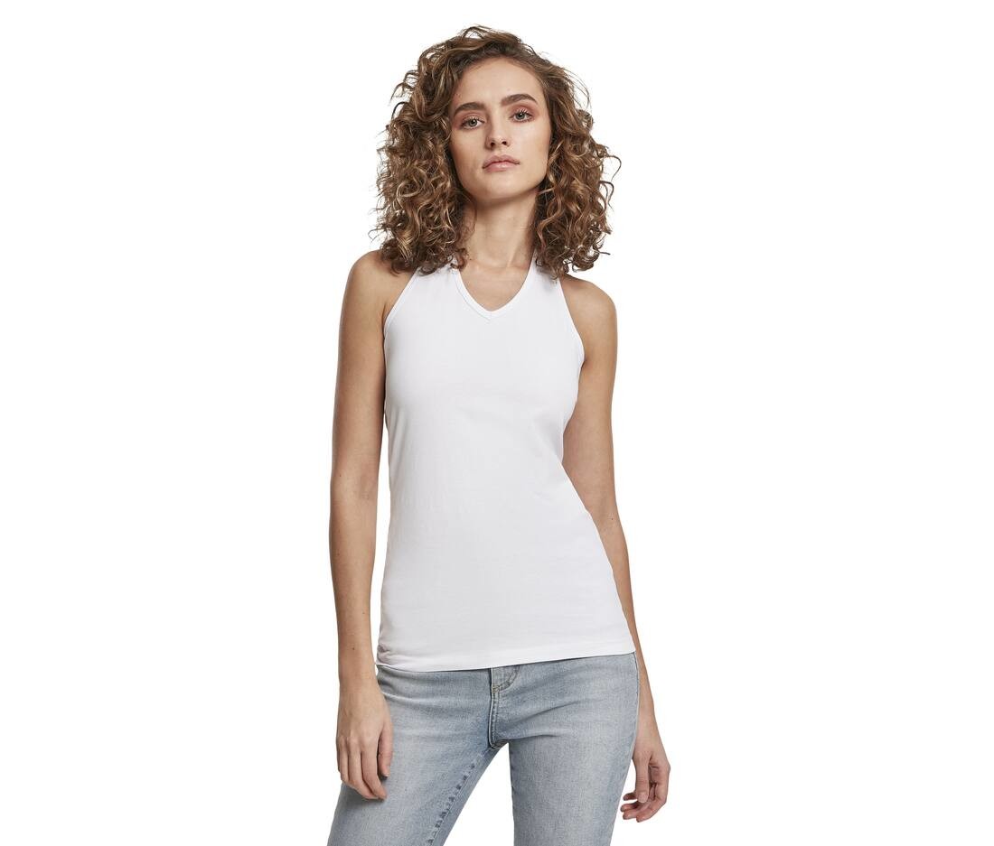 T-Shirts personnalisable BUILD YOUR BRAND Ladies Neckholder Shirt