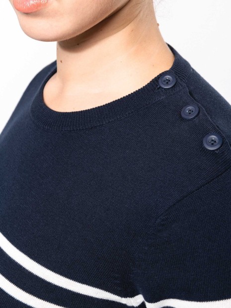 Pulls à personnaliser KARIBAN Pull marin femme 