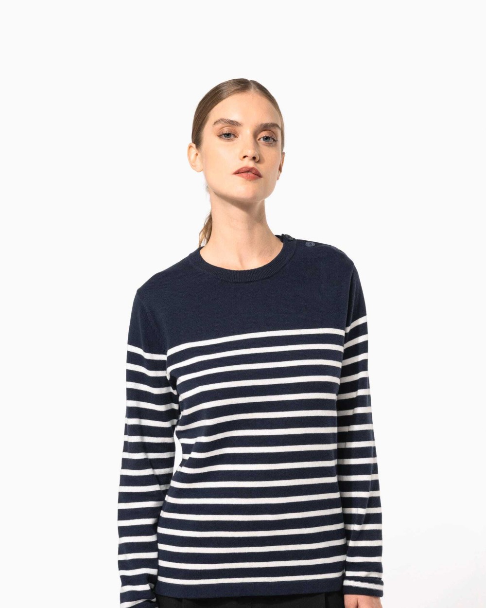 KARIBAN Damenpullover im Marine-Stil Pullovers personalisierbar