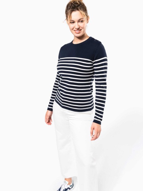 Pulls à personnaliser KARIBAN Pull marin femme 