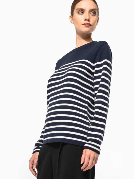 Pulls à personnaliser KARIBAN Pull marin femme 