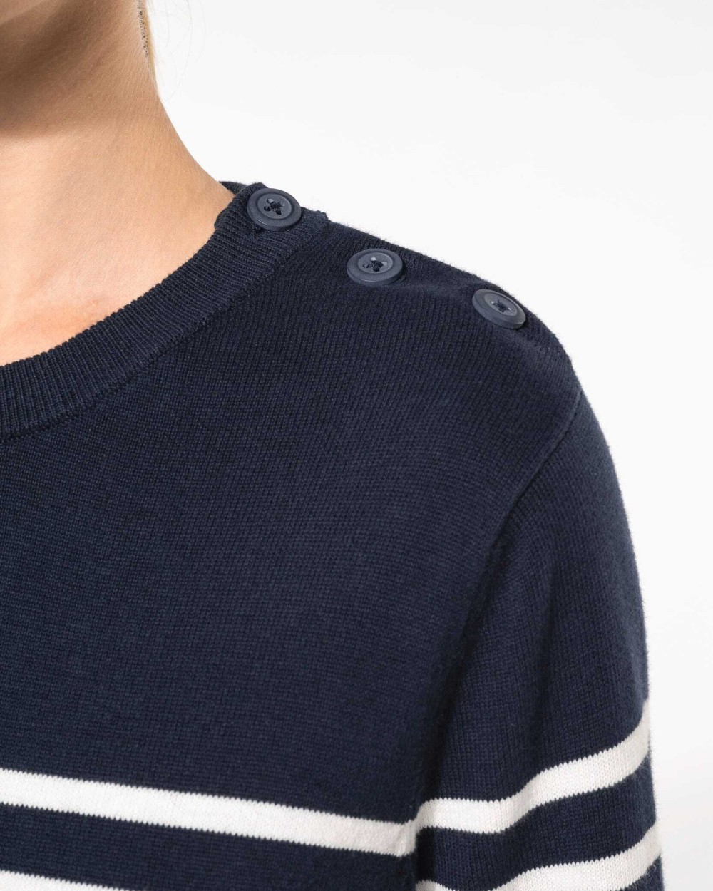 KARIBAN Damenpullover im Marine-Stil Pullovers personalisierbar