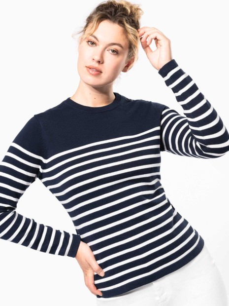 Pulls à personnaliser KARIBAN Pull marin femme 