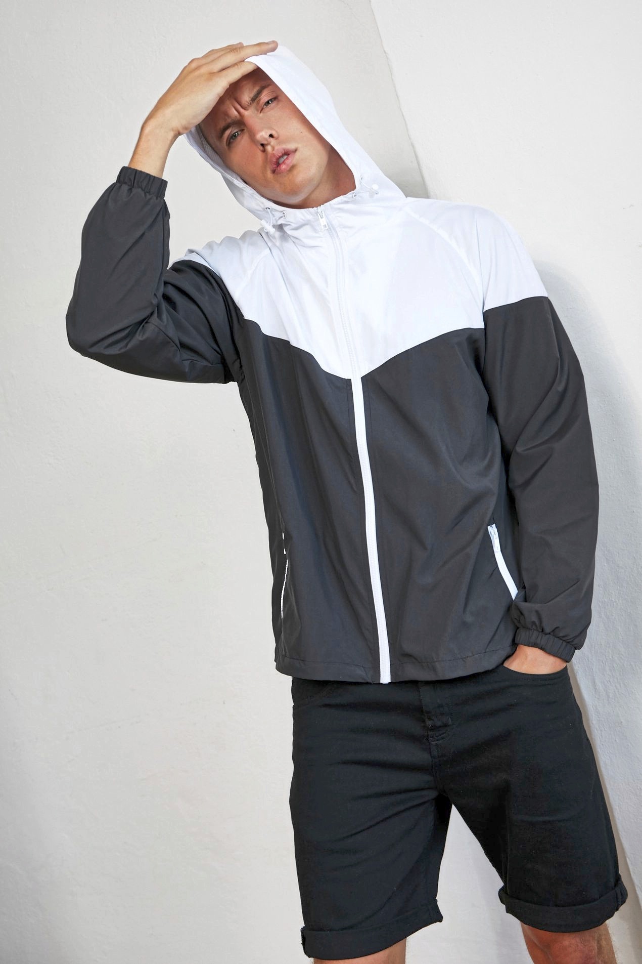 Vestes personnalisable BUILD YOUR BRAND 2-Tone Tech Windrunner