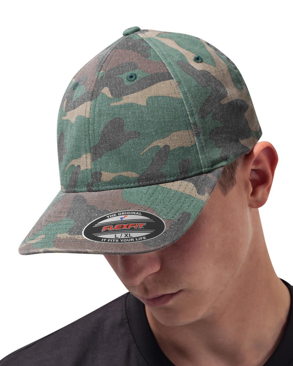 Petjes FLEXFIT Flexfit Garment Washed Camo voor bedrukking &amp; borduring