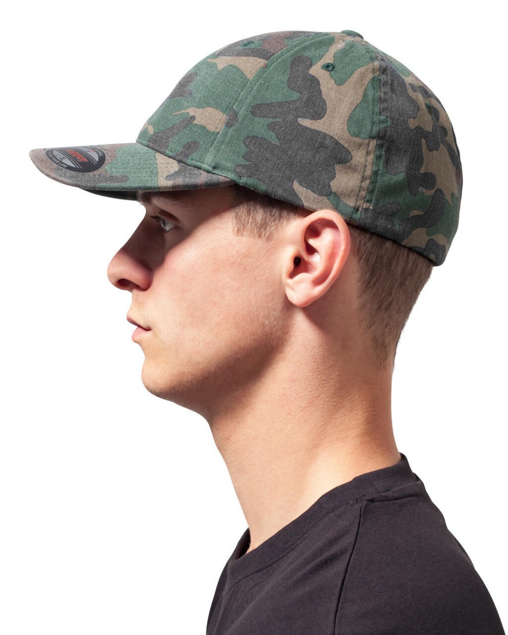 FLEXFIT Flexfit Garment Washed Camo Kappen personalisierbar