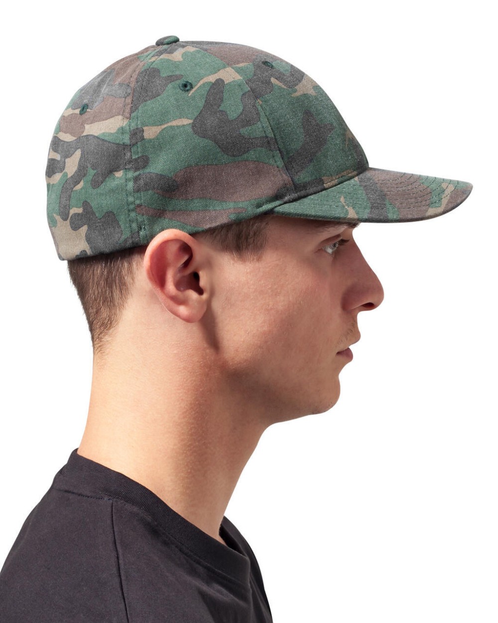 FLEXFIT Flexfit Garment Washed Camo Kappen personalisierbar