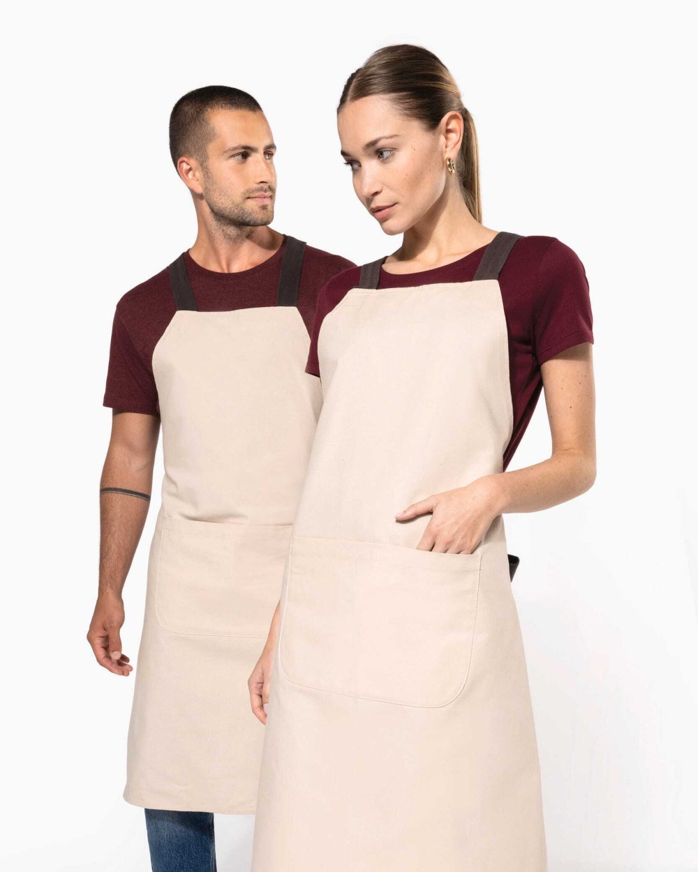 Schorten KARIBAN Schort van biologisch katoen voor bedrukking &amp; borduring