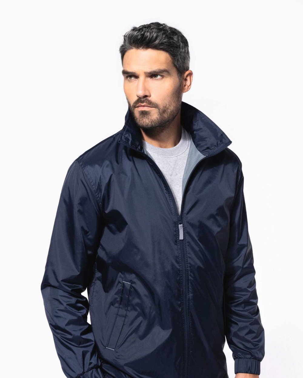 KARIBAN Gefütterte Windjacke für Herren Jacken personalisierbar